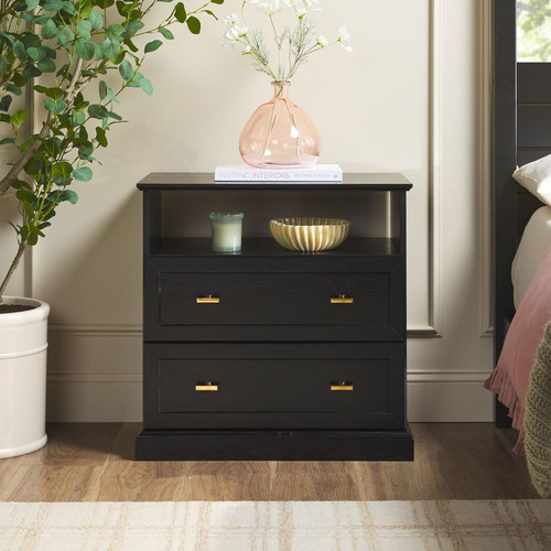 Rustic drawer nightstand - rustic, 2-drawer