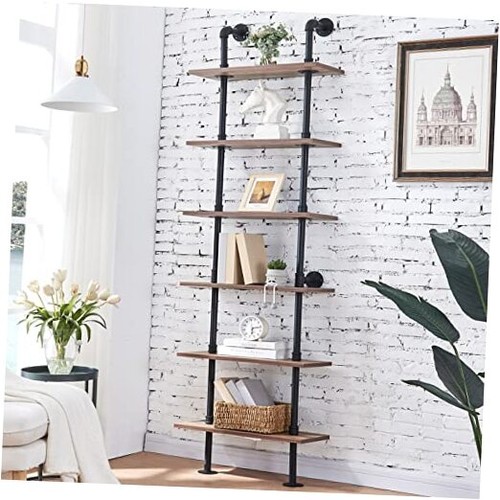 Industrial pipe bookshelf 6 - industrial,